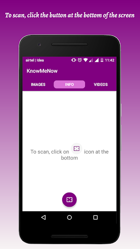 Android application KnowMeNow: Scan and Know screenshort