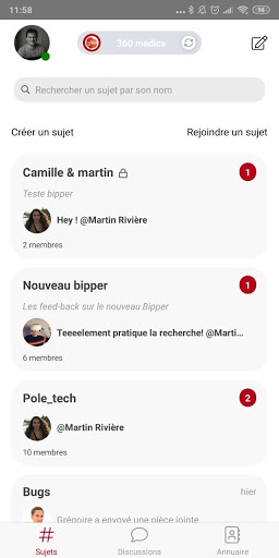 Android application Bipper screenshort