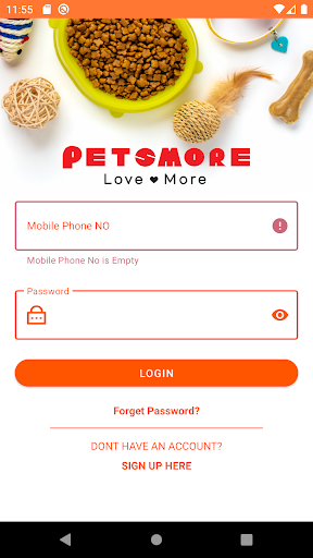 Android application Petsmore - MY screenshort