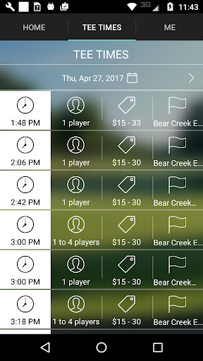 Bear Creek TX Tee Times Screen 3