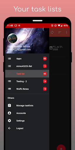 Android application Mirai Notes screenshort