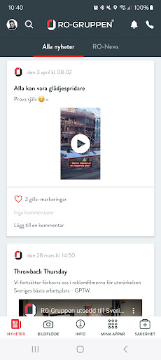 Android application RO-Gruppen screenshort