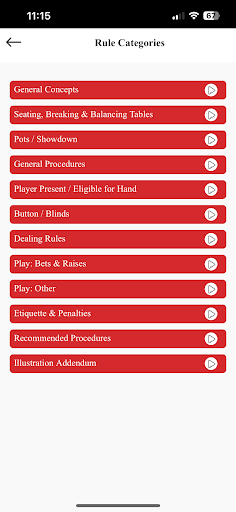 Official Poker TDA Rules