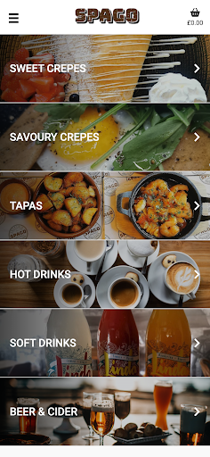 Android application Spago screenshort