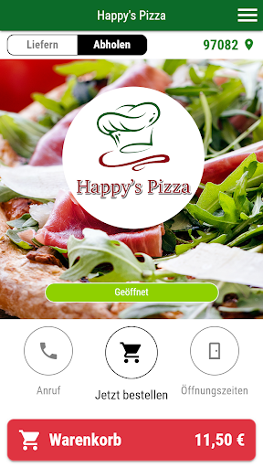 Android application Happy's Pizza Würzburg screenshort