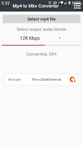 Android application MP4 to MKV Converter screenshort