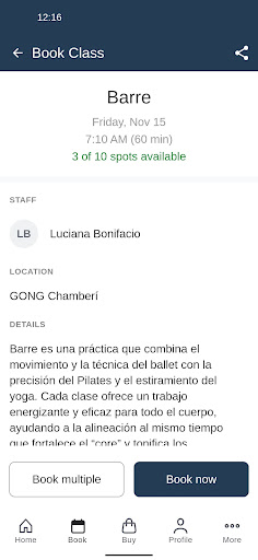 El Gong Club de Yoga Madrid Screenshot 3 - AppWisp.com