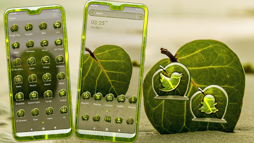 Android application Sand Leaf Launcher Theme screenshort