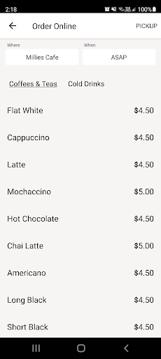 Millies Cafe Screen 2