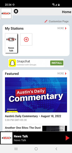 Android application WGAC News Talk screenshort