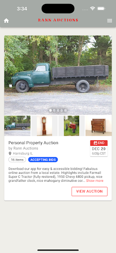 Rann Auctions Screenshot 1 - AppWisp.com
