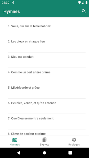 Android application Hymnes et Louanges screenshort