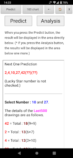 Euro Lottery Prediction Screen 3