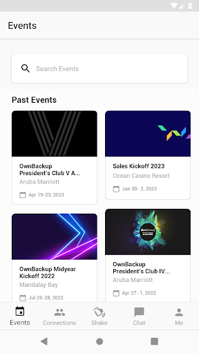 OwnCompany Events Screen 2