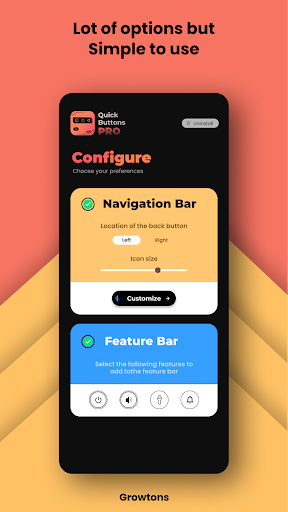 QuickButtonsPro Navigation Bar Screen 2