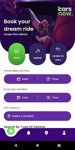 Android application Carsnow screenshort