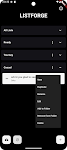 screenshot of ListForge