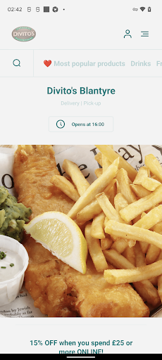 Android application Divito's Chip Shop Blantyre screenshort