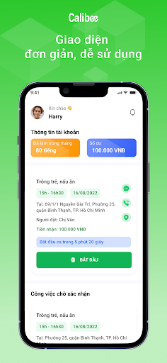 Android application Calibee Partner screenshort