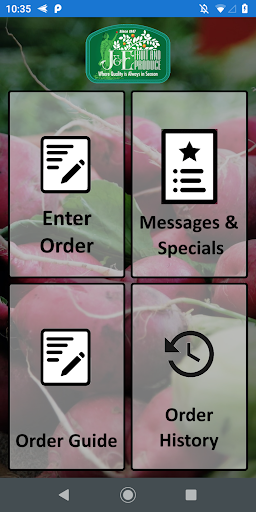Android application J&E Fruit and Produce screenshort