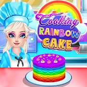 Unicorn Food Cooking Rainbow Cake