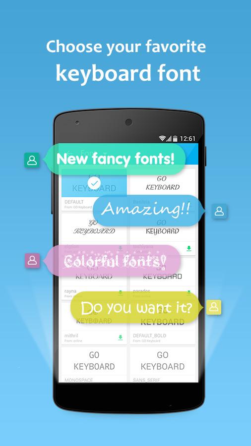 Android application GO Keyboard Lite - Emoji keyboard, Free Theme, GIF screenshort