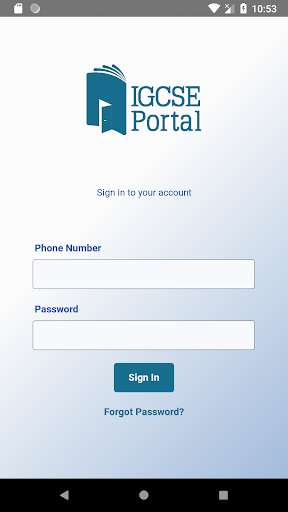 Android application IGCSE Portal screenshort