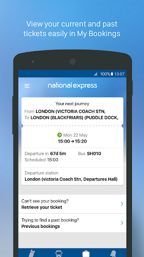 Screenshot of National Express Coach