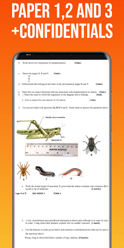 Form 3 Biology Exams + Answers Screen 3