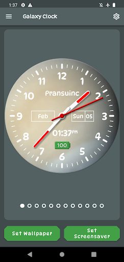 Galaxy Clock Live Wallpapers Screenshot 1 - AppWisp.com