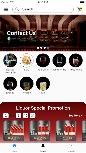Android application Vigneto Wine & Dine screenshort