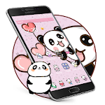 Cover Image of डाउनलोड Pink cartoon Cute Panda Wallpaper 1.1.3 APK