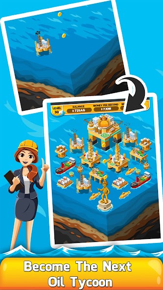 Oil Tycoon 2 - Idle Clicker Factory Miner Tap Game‏ 3.3.1 APK + Mod (Unlimited money) إلى عن على ذكري المظهر