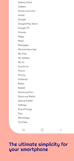 Minimal launcher Screen 2