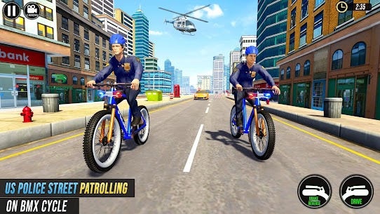 US Police BMX Bicycle Street Gangster Chase Apk Mod for Android [Unlimited Coins/Gems] 5