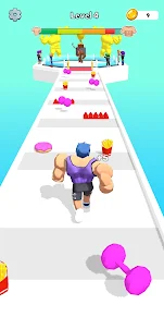 Muscular Man Race Run