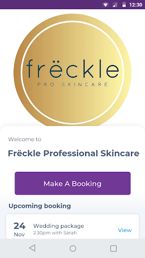 Android application Frëckle Professional Skincare screenshort