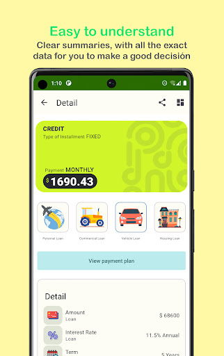 OPEX - Credit Simulator Screen 3