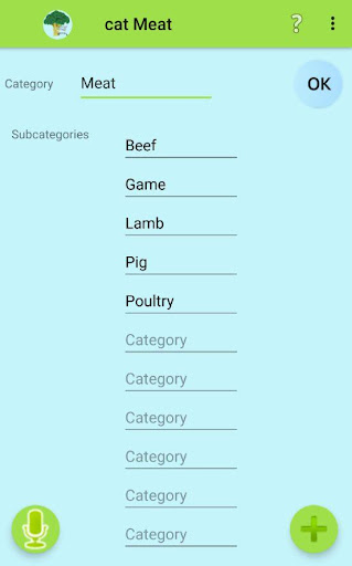 Inventory and Shopping list Screen 3
