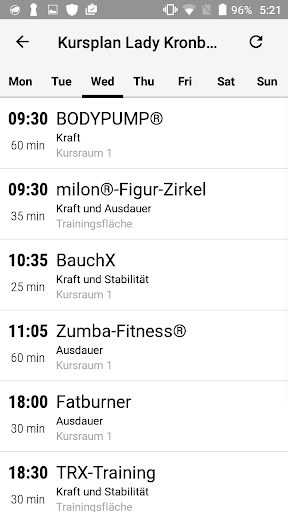 Android application Sportpark Königstein screenshort
