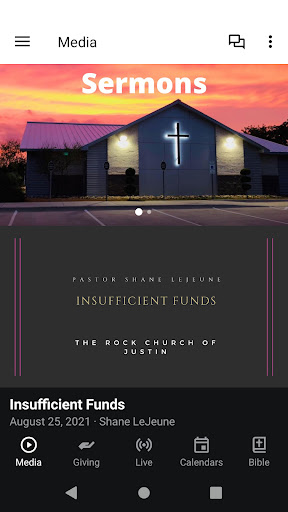 Android application Rock Church of Justin screenshort