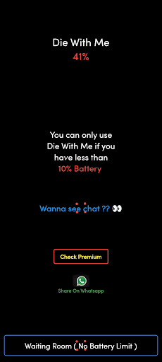 Die With Me :Low Battery Chat Screen 2