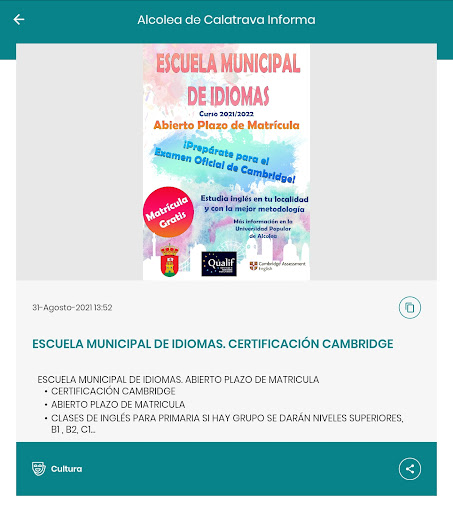 Alcolea de Calatrava Informa Screen 3