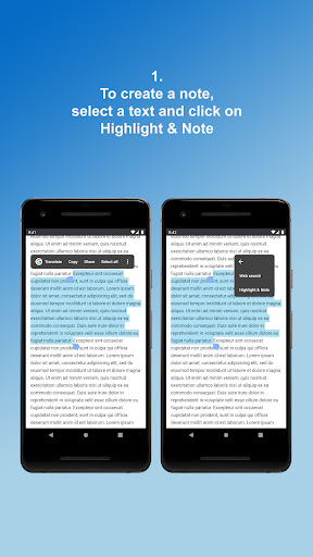 Android application Highlight & Note screenshort