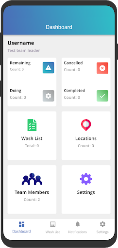 Zigzag Wash Team Screen 2