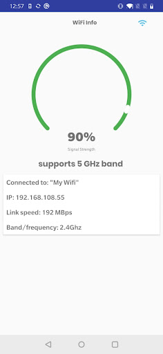 Android application 5Ghz screenshort