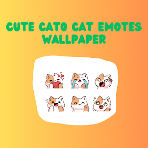 cute caty cat emotes wallpaper