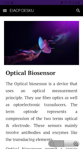 Android application Biosensor screenshort