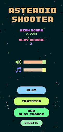 Android application Asteroid Shooter screenshort