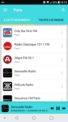 Android application Radio Paris screenshort